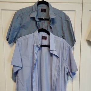 Untuckit Men's Blue Short Sleeve Shirts